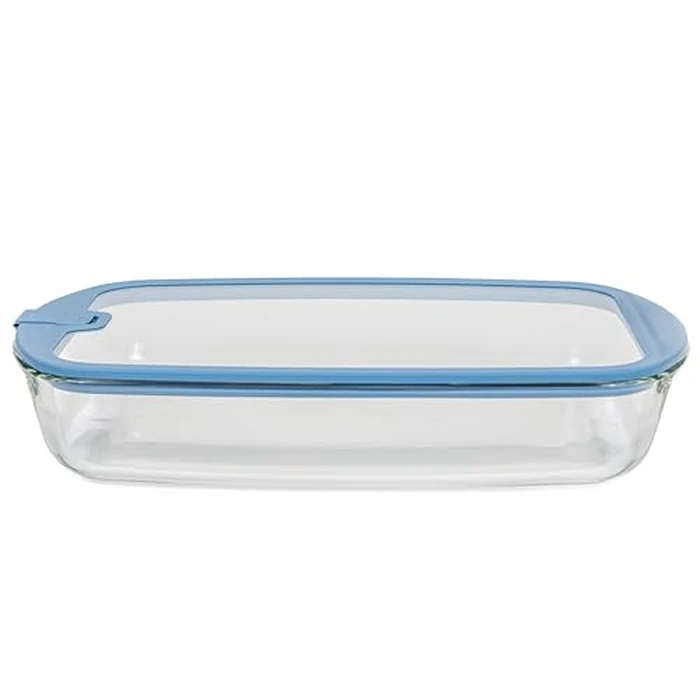 Sio 9x13 Glass Baking Dish with GLASS LID Lids Large Airtight Casserole Dish for Oven Pan Dishes Food Storage Containers Lids Glass Silicone Sets Bakeware Bread Pan Tray Sheet Ceramic Tins Non Toxic by Sio - Used - Very Good condition - US$26.32