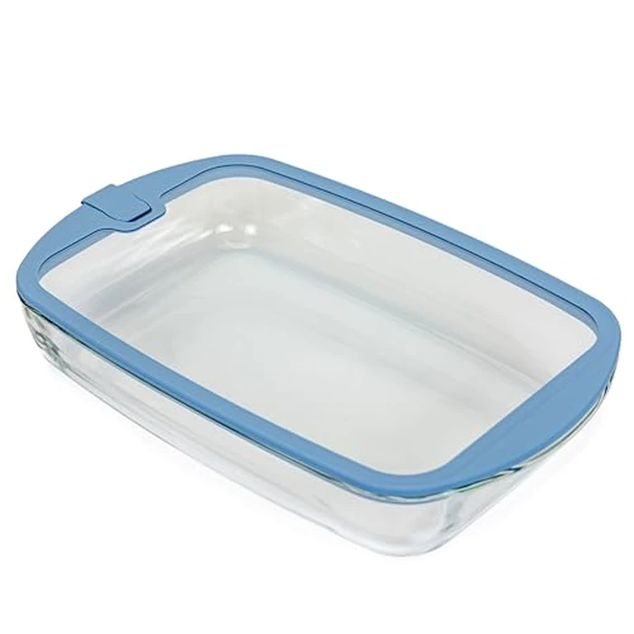 Sio 9x13 Glass Baking Dish with GLASS LID Lids Large Airtight Casserole Dish for Oven Pan Dishes Food Storage Containers Lids Glass Silicone Sets Bakeware Bread Pan Tray Sheet Ceramic Tins Non Toxic by Sio - Image 2