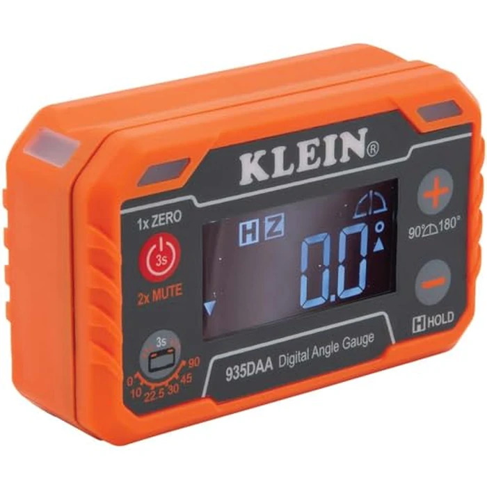 Klein Tools 935DAA Digital Electronic Level and Angle Gauge, LED Alert, Measure and Set Angles, 0-90 and 0-180 Degree Ranges by KLEIN TOOLS - Image 1