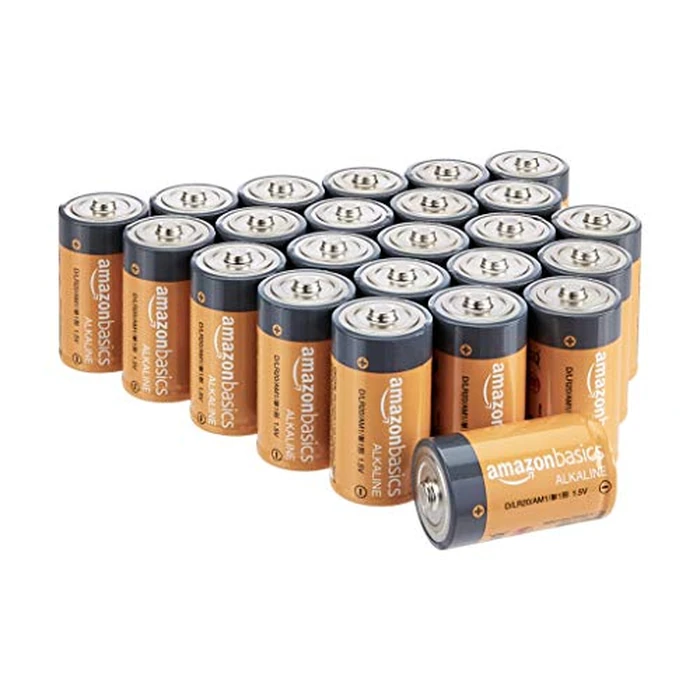 Amazon Basics 96-Count D Cell Alkaline Batteries, 1.5 Volt, 5-Year Shelf Life, Long-Lasting Power, for Household Devices, Clocks, Flashlights, 4 Packs of 24 by Amazon Basics - Used - Like New condition - US$51.98