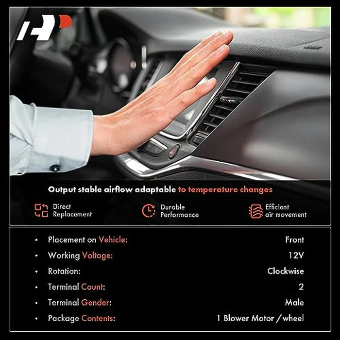 A-Premium Front HVAC Heater Blower Motor Compatible with Ford Escape 2013-2019, Focus 2012-2018, Transit Connect 2014-2022, C-Max 2013-2018 & Lincoln MKC 2015-2019, with Fan Cage by A-Premium - Image 2