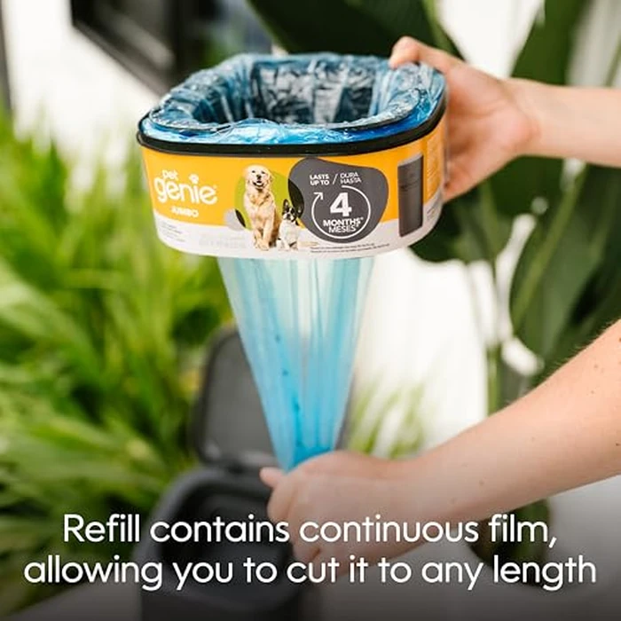 Pet Genie Refill Bags | Jumbo 2-Pack, 56 Total ft | Up to 8 Months of Supply in 2 cartridges | Ultimate Odor Control Dog Poop Bags by Pet Genie - Image 3