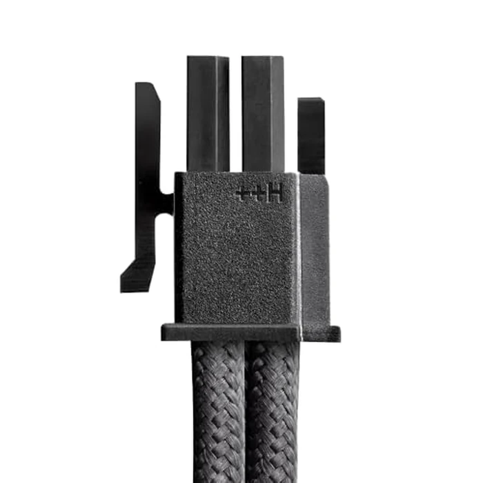 CableMod C-Series Pro ModFlex Sleeved 12V-2x6 12VHPWR 90 degrees StealthSense PCIe Cable for Corsair Type 4 / Type 3 - Variant B (Black, 16-pin to Quad 8-pin, 60cm) by CableMod - Image 3