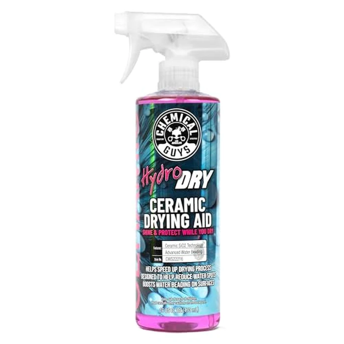 Chemical Guys HydroDry, Ceramic Drying Aid - 16 oz Quick Detail Spray Enhances Shine and Protection After Wash, Safe for Cars, Trucks, SUVs, Motorcycles, and RVs - Hydrophobic Gloss Booster by Chemical Guys - Used - Very Good condition - US$14.93