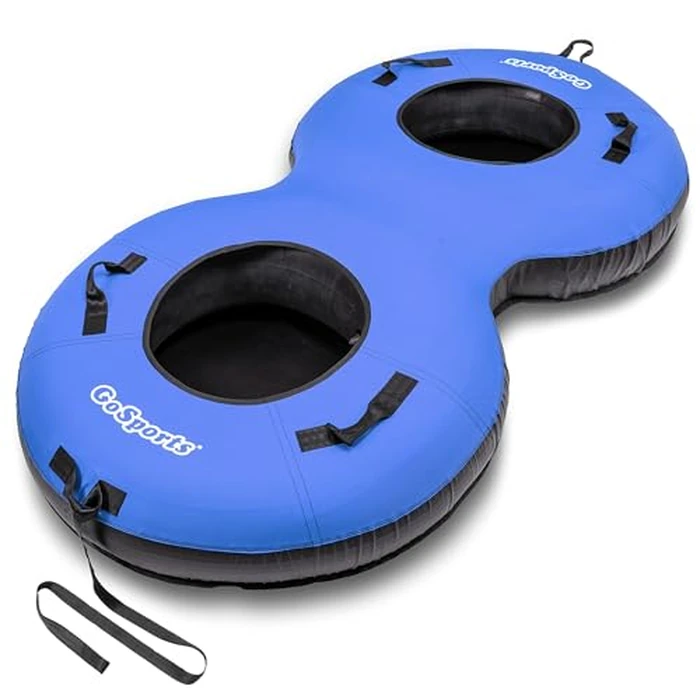 GoSports Heavy Duty 2 Person Winter Snow Tube with Premium Canvas Cover - America, Blue, Red or Retro by GoSports - Image 1