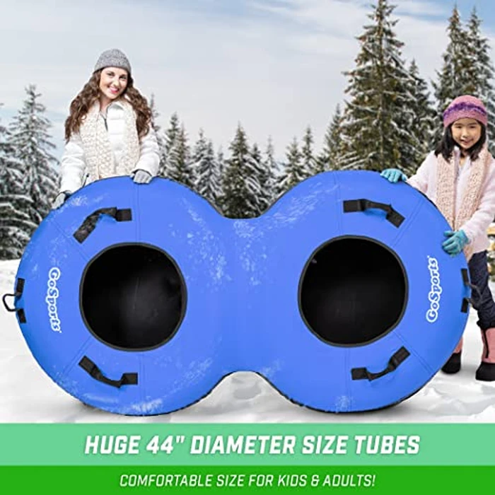 GoSports Heavy Duty 2 Person Winter Snow Tube with Premium Canvas Cover - America, Blue, Red or Retro by GoSports - Image 5