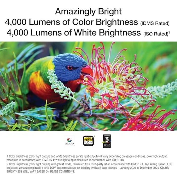 Epson EX3290 3-Chip 3LCD WXGA Projector, 4,000 Lumens High Colour Brightness, 4,000 Lumens White Brightness, 2X HDMI, Built-in Speaker by Epson - Image 3