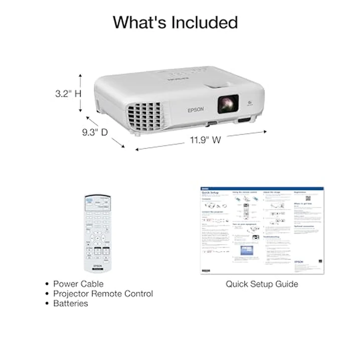 Epson EX3290 3-Chip 3LCD WXGA Projector, 4,000 Lumens High Colour Brightness, 4,000 Lumens White Brightness, 2X HDMI, Built-in Speaker by Epson - Image 7