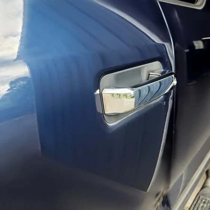 HECASA Door Handle Covers Trims Compatible with 2015-2020 Ford F150 2017-2022 F250 F350 F450 w/o Smart Keyhole Chrome by HECASA - Image 6