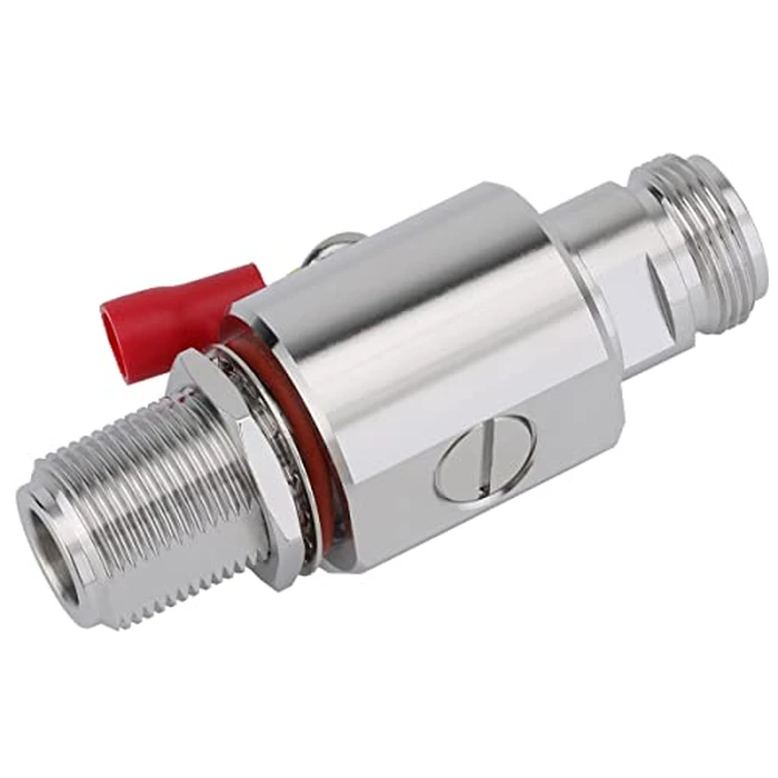 Riotaxy Lightning arrestor N Female to N Female Bulkhead Lightning Surge Protector IP67 with 90 V Gas Tube 50 Ohm DC-3GHz by Riotaxy - Image 1