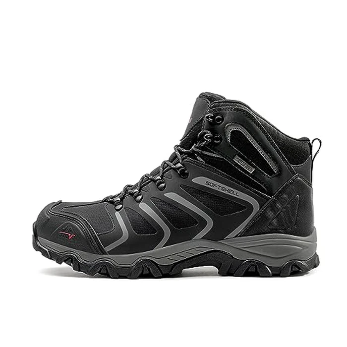 NORTIV 8 Men's Ankle High Waterproof Hiking Boots Outdoor Lightweight Shoes Trekking Trails Armadillo,Size 8.5,Black/Dark/Grey,160448_M by NORTIV 8 - Image 3