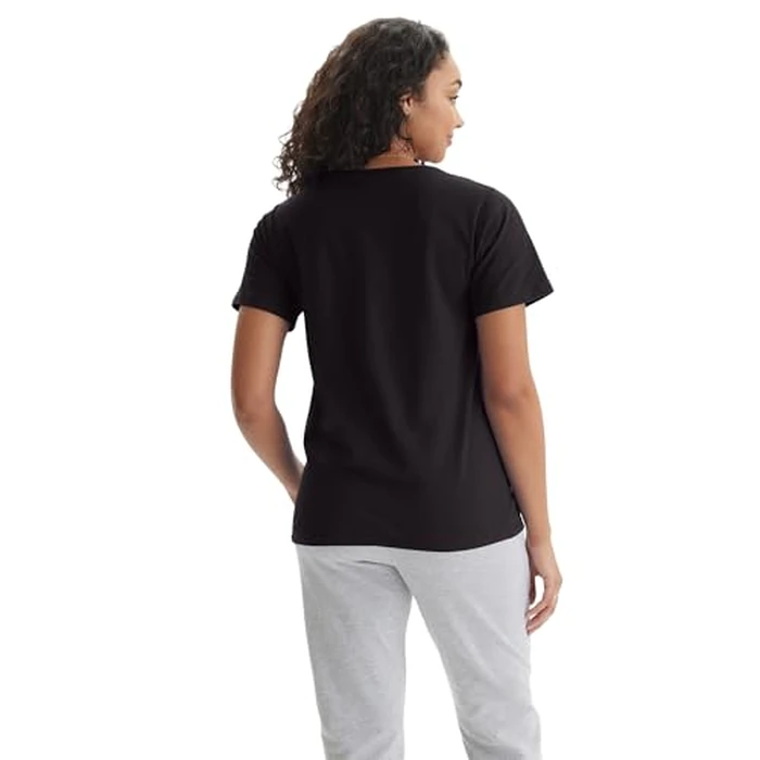 Hanes womens Short Sleeve V-neck T-shirt T Shirt, Black, 3X-Large US by Hanes - Used - Like New condition - US$9.37