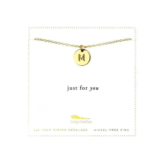 Lucky Feather Initial K Necklace - 14k Gold dipped A - Z Letter K Necklace - Gift for Women by Lucky Feather - Used - Like New condition