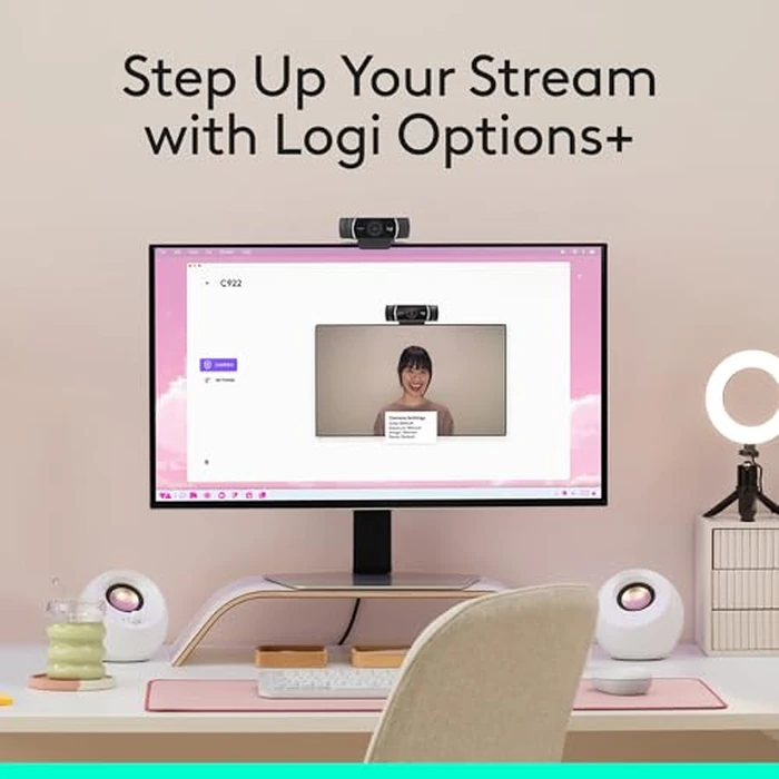 Logitech C922x HD Pro PC Webcam, Full HD 1080p/30fps or 720p/60fps Video, HD Light Correction, Works with Microsoft Teams, Google Meet, Zoom, Nintendo Switch 2’s New GameChat Mode, Mac/Tablet- Black by Logitech - Image 9