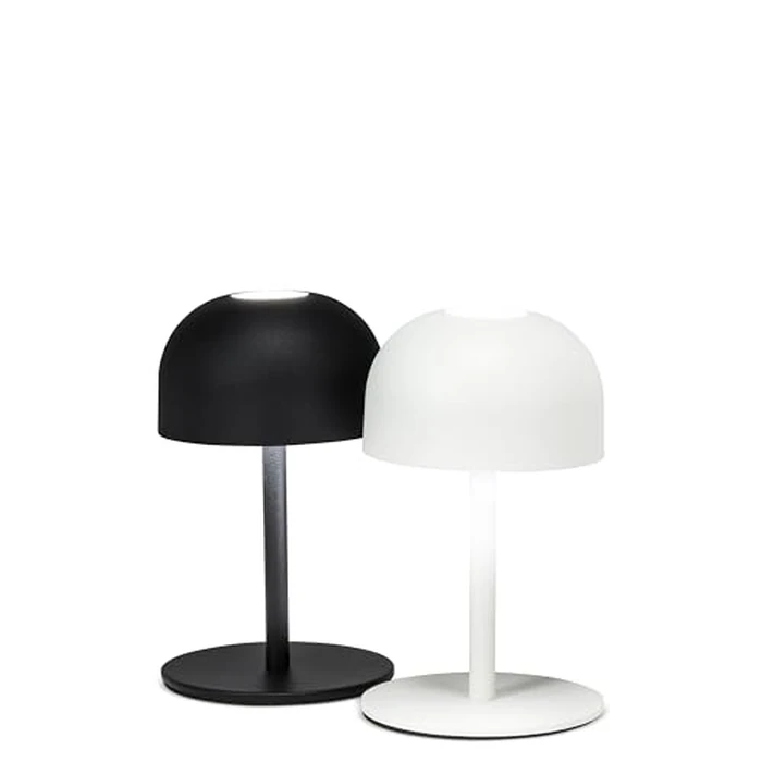 Abbott Collection Dome Shade Adjustable Height LED Light, Portable Table Lamp - Metal/Plastic, Matte Black (10 inches H) by Abbott Collection - Image 5