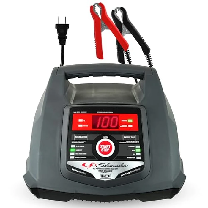 Schumacher Electric 6A Car Battery Charger and 100A Engine Starter, 5-in-1 Solution, Maintainer, 30A Boost, for 6V/12V Power Sport, Automotive, and Marine Batteries, SC1281 by Schumacher Electric - Used - Like New condition - US$81.89