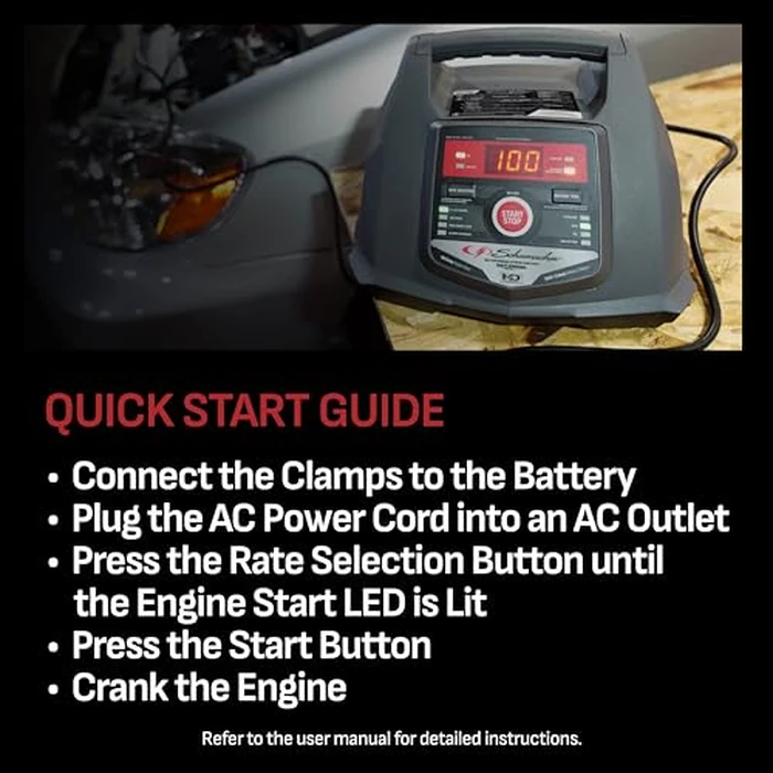 Schumacher Electric 6A Car Battery Charger and 100A Engine Starter, 5-in-1 Solution, Maintainer, 30A Boost, for 6V/12V Power Sport, Automotive, and Marine Batteries, SC1281 by Schumacher Electric - Image 3