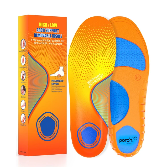 Plantar Fasciitis Insoles for Men & Women,High Arch Support Insoles for Pain Relief, 220+lbs Removable Insoles for Flat Feet,Birthday Gifts for Men Women Dad Mom,Stocking Stuffers Christmas Gifts（S by NICEUS - Used - Like New condition - US$26.45