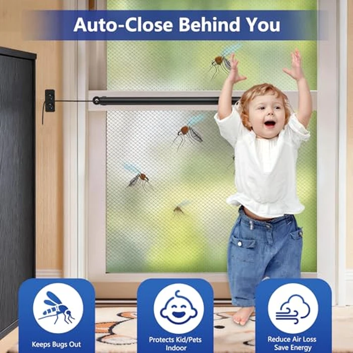 NEWFLY RV Screen Door Closer with Adjustable Tension, Built-in Spring Automatic Closing Device with Accessories, Works with Most Camper Latches, Travel Trailer Handles by NEWFLY - Image 3