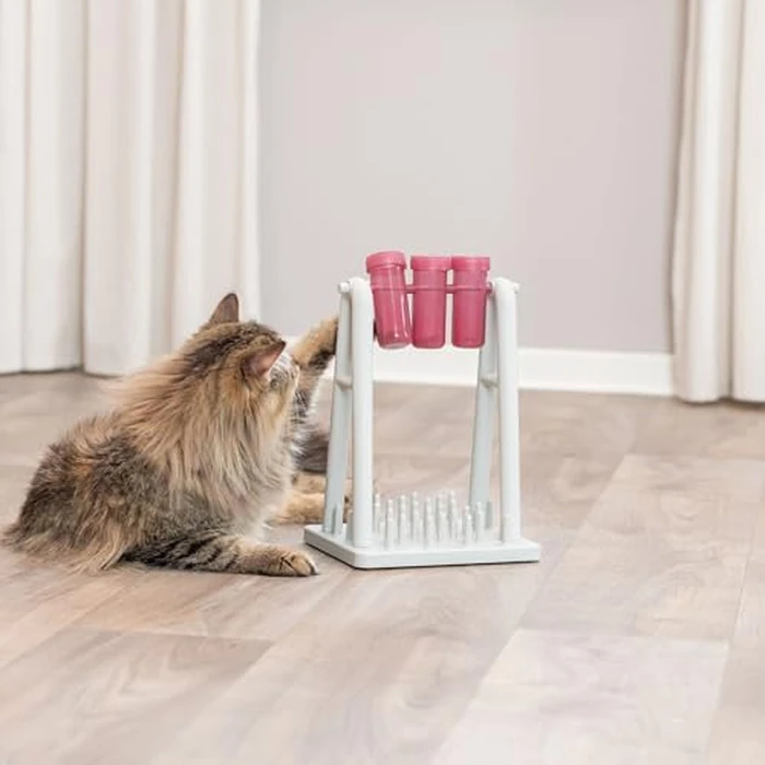 TRIXIE Cat Activity Turn Around Strategy Game, Slow Feeder, Interactive, Treat Toy, All Breed Sizes 9 x 7 x 13 in. by TRIXIE - Image 6