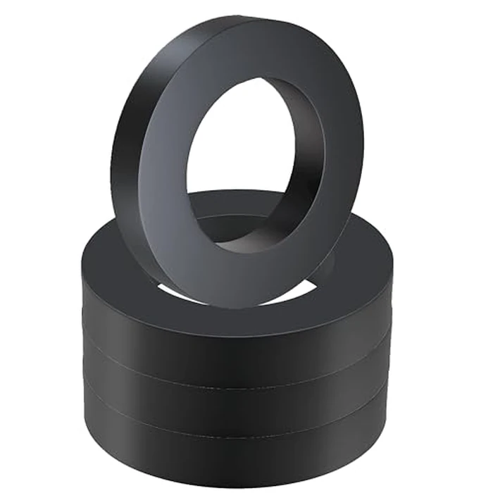 4PCS Large Ferrite Ring Magnet - Grade 10 Big Magnets Heavy Duty, OD60mm x ID32mm x 10mm, Ceramic Circular Magnets for Industry Science, School,Crafts and Hobbies by Yinmazzsan - Image 1
