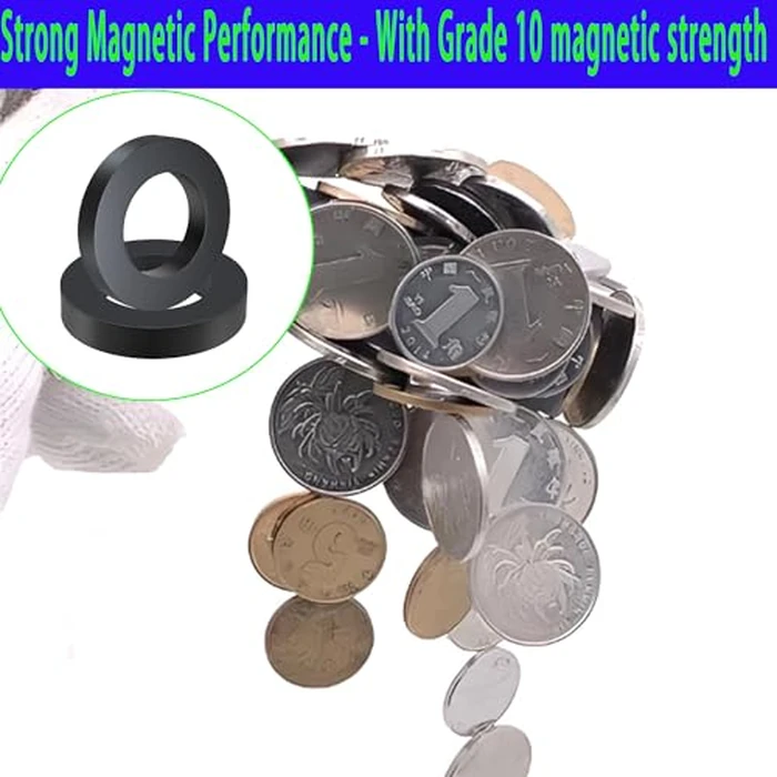 4PCS Large Ferrite Ring Magnet - Grade 10 Big Magnets Heavy Duty, OD60mm x ID32mm x 10mm, Ceramic Circular Magnets for Industry Science, School,Crafts and Hobbies by Yinmazzsan - Image 5