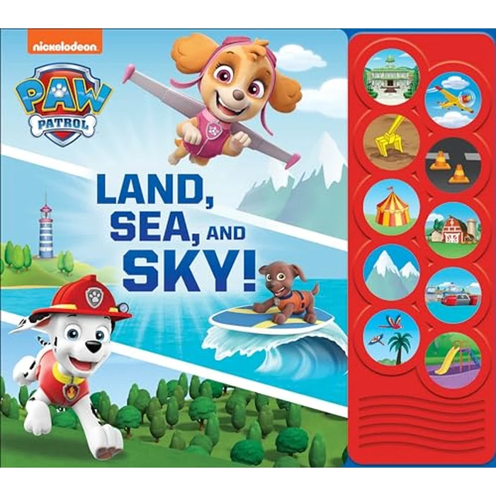 Nickelodeon: PAW Patrol - Land, Sea, and Sky! Listen and Learn 10 ButtonSound Book - PI Kids by PI Kids - Used - Acceptable condition - CA$4.31