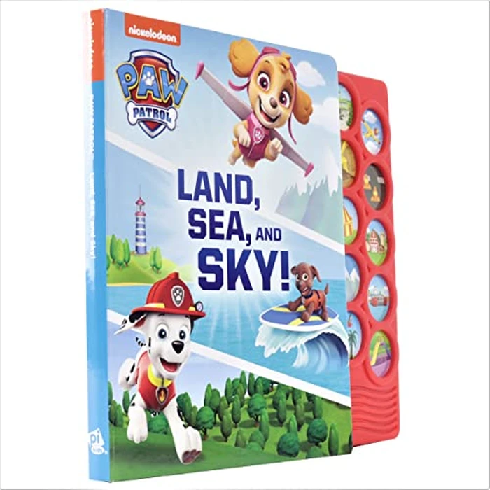 Nickelodeon: PAW Patrol - Land, Sea, and Sky! Listen and Learn 10 ButtonSound Book - PI Kids by PI Kids - Image 2