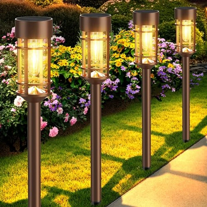 Mancra 8 Pack Solar Outdoor Lights, Bright Up to 10 Hrs Solar Lights Outdoor Waterproof Garden Decor for Patio Lawn Yard and Landscape by Mancra - Image 1