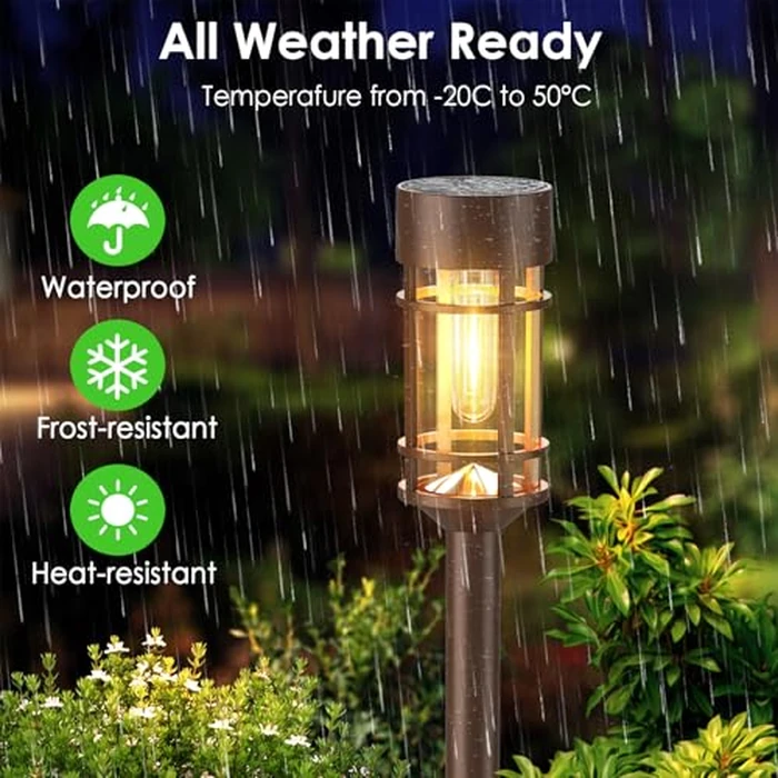 Mancra 8 Pack Solar Outdoor Lights, Bright Up to 10 Hrs Solar Lights Outdoor Waterproof Garden Decor for Patio Lawn Yard and Landscape by Mancra - Image 4