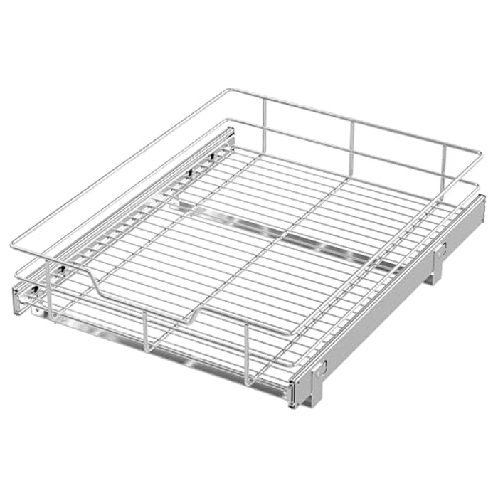 Pull Out Cabinet Organizer 17" W X 22" D, Slide Out Drawers For Kitchen Organizers and Storage, Pull Out Drawers For Cabinets Capacity Heavy Duty Caddy, Cabinet Shelves Chrome-Plated, Bathroom Pantry by STORKING - Image 1