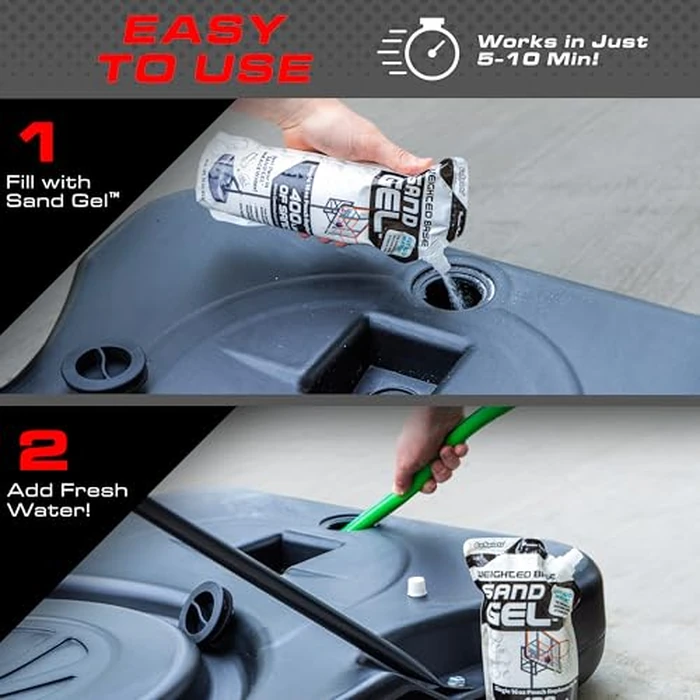 GoSports Sand Gel Weighted Base Filler for Indoor/Outdoor Basketball Hoops, Umbrella Bases, & More - 16 oz, Just Add Water by GoSports - Image 6