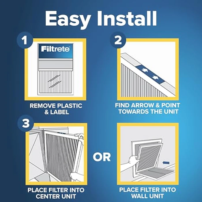 Filtrete 14x25x1 AC Furnace Air Filter, MERV 13, MPR 1900, Premium Allergen, Bacteria & Virus, 3-Month Pleated 1-Inch Electrostatic Air Cleaning Filter, 4-Pack (Actual Size 13.81 x 24.81 x 0.78 in) by Filtrete - Image 3