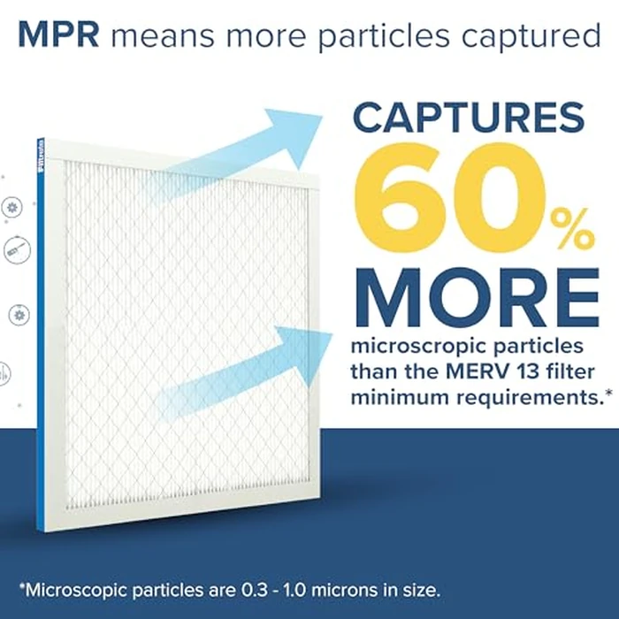 Filtrete 14x25x1 AC Furnace Air Filter, MERV 13, MPR 1900, Premium Allergen, Bacteria & Virus, 3-Month Pleated 1-Inch Electrostatic Air Cleaning Filter, 4-Pack (Actual Size 13.81 x 24.81 x 0.78 in) by Filtrete - Image 4