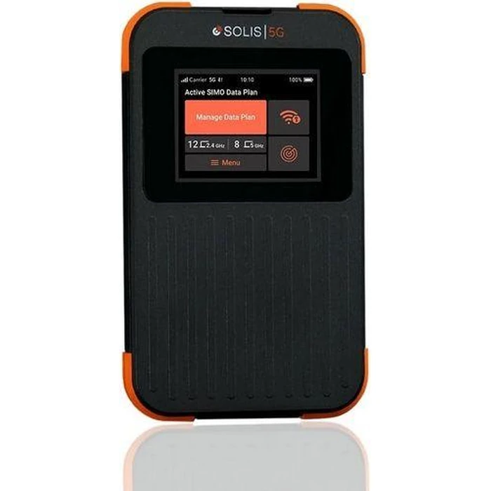 SIMO Solis 5G WiFi Mobile Hotspot for Travel - Local & International Coverage Router - Orange/Black by SIMO - Refurbished - Excellent condition - US$213.48