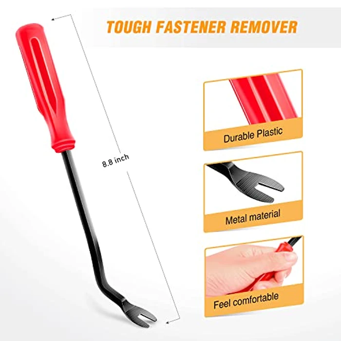 GOOACC 240PCS Car Retainer 6.3mm 8mm 9mm 10mm Expansion Screws Replacement Kit Bumper Push Rivet Clips, 1PC Fastener Remover,Black by GOOACC - Image 7