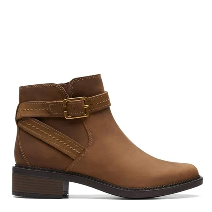Clarks Womens Ankle Boot, Dark Tan L, 7.5 US by Clarks - Image 2