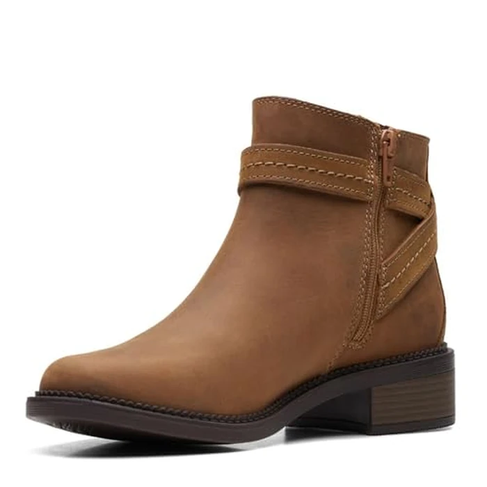 Clarks Womens Ankle Boot, Dark Tan L, 7.5 US by Clarks - Image 4