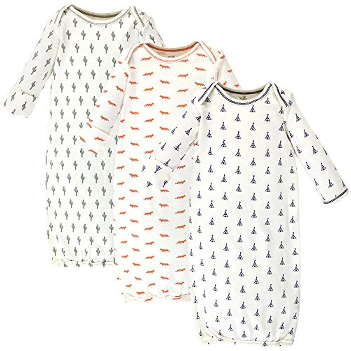 Touched by Nature Unisex Baby Organic Cotton Gowns, Prints Tribal, 0-6 Months US by Touched by Nature - Used - Very Good condition - US$19.74
