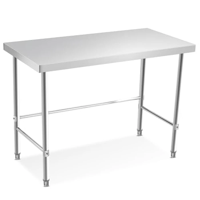 48X24 Inch Stainless Steel Prep Table, Open Base Design (No Bottom Shelf) for Commercial & Home Kitchens - Heavy-Duty, Easy-Clean Work Surface by JoanKaren - Used - Like New condition