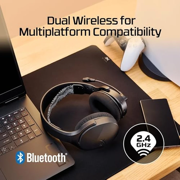 HyperX Cloud Jet - Dual Wireless Gaming Headset, 2.4GHz dongle, Bluetooth 5.3, PC, PS5, Mobile, USB-A - Black by HyperX - Image 3