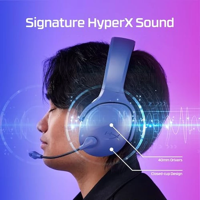 HyperX Cloud Jet - Dual Wireless Gaming Headset, 2.4GHz dongle, Bluetooth 5.3, PC, PS5, Mobile, USB-A - Black by HyperX - Image 4
