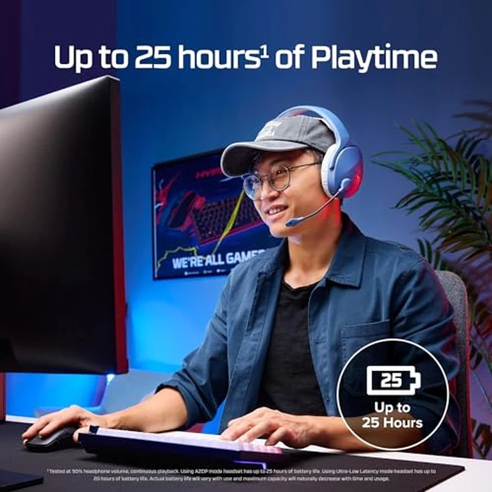 HyperX Cloud Jet - Dual Wireless Gaming Headset, 2.4GHz dongle, Bluetooth 5.3, PC, PS5, Mobile, USB-A - Black by HyperX - Image 5