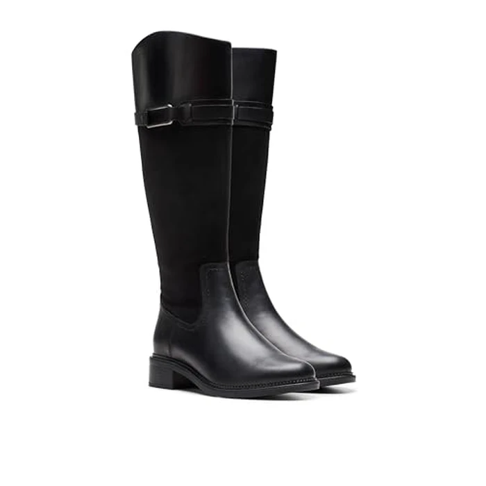 Clarks Collection Women's Maye Carly Knee High Boot, Black Leather, 6 Medium US by Clarks - Image 6