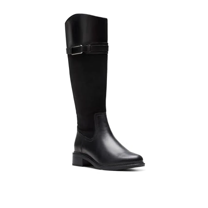 Clarks Collection Women's Maye Carly Knee High Boot, Black Leather, 6 Medium US by Clarks - Image 9