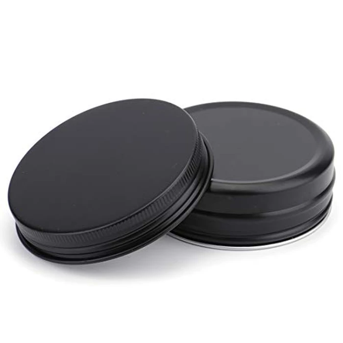 Foraineam 60 Pack 2 oz / 60ml Aluminum Round Lip Balm Tin Cans Cosmetic Sample Containers with Screw Lid - Black Empty Tins for Salve, Powder, Spice, or Candies by Foraineam - Image 3