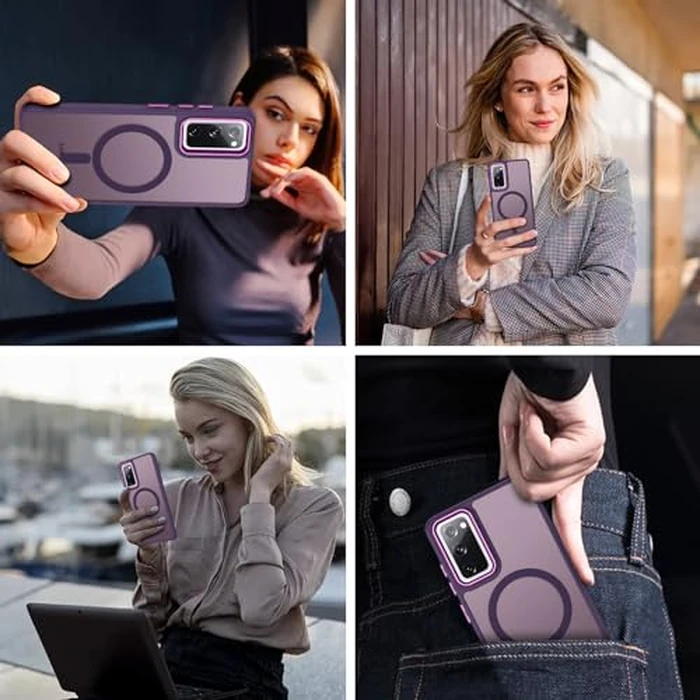 BENTOBEN for Samsung S20 FE 5G Case, for S20 FE Case Compatible with Wireless Charging, Soft TPU Bumper Translucent Matte Shockproof Protective Case for Samsung Galaxy S20 FE 5G/4G, Dark Purple by BENTOBEN - Image 7