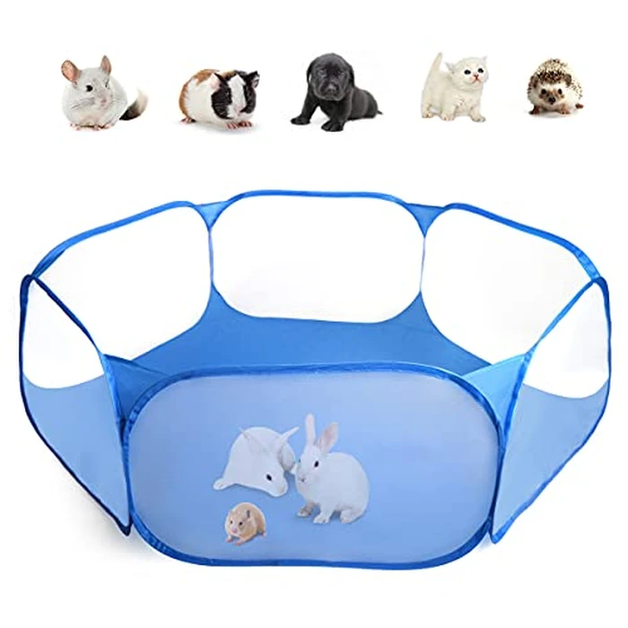 Casifor Guinea Pig Cage Rabbit Cage Indoor with Mat Playpen Perfect Size for Small Animal Pet Play Pen Easy to Clean Exercise Yard Fence Portable Tent for Hamsters, Chinchillas, Hedgehog, Puppy, Cats by Casifor - Used - Like New condition - US$13.22