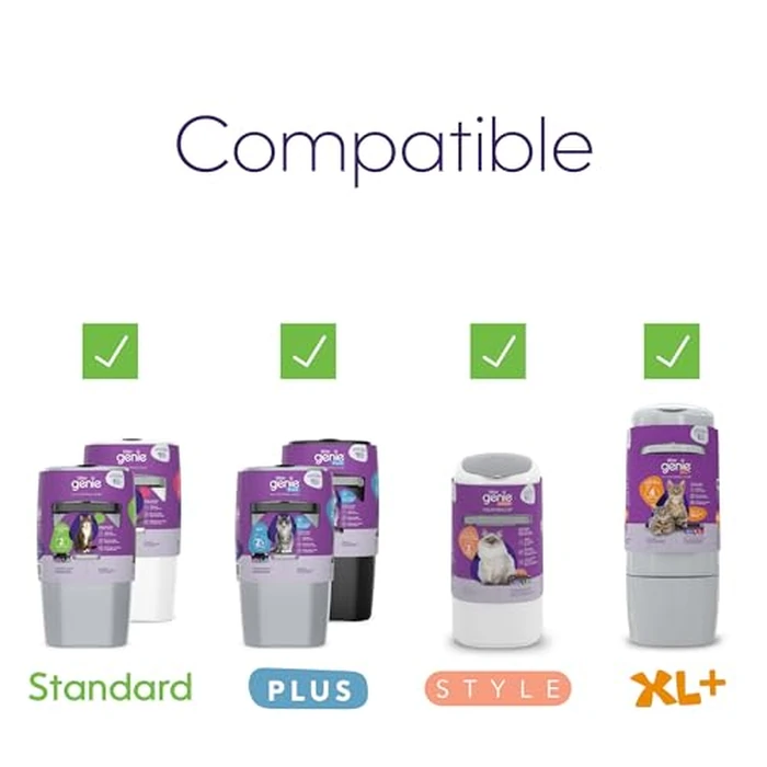 Litter Genie Refill Bags | Jumbo 2-Pack, 56 Total ft | Up to 8 Months of Supply in 2 cartridges | Ultimate Odor Control Cat Litter Bags by Litter Genie - Image 3