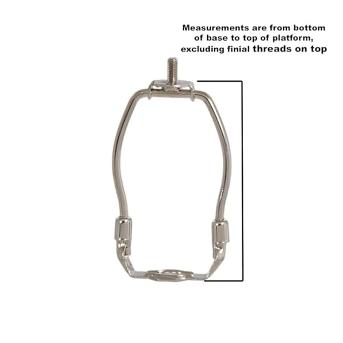 B&P Lamp(R) TINY 4-1/2 Inch Lamp Shade Harp Holder for Table and Floor Lamps, Brass Plated Steel Finish by B&P Lamp - Image 5